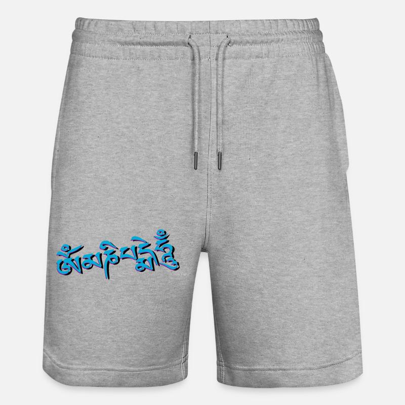 Om Mani Padme Hum - Sanscrit - Short de jogging bio TRAINER Stanley/Stella unisexe - gris chiné