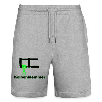 Kolbenklemmer - Stanley/Stella Unisex Bio Joggingshorts Trainer  - Grau meliert - Vorne - Nik (191cm) & Marisol (170cm)