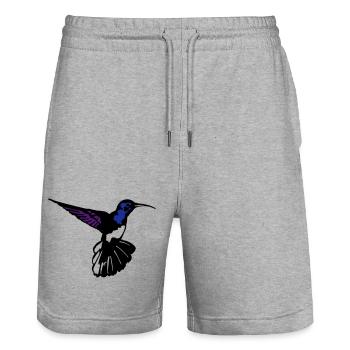 colibri - Stanley/Stella Trainer Unisex Organic Jogging Shorts - heather grey - Front - Nik (191cm) & Marisol (170cm)