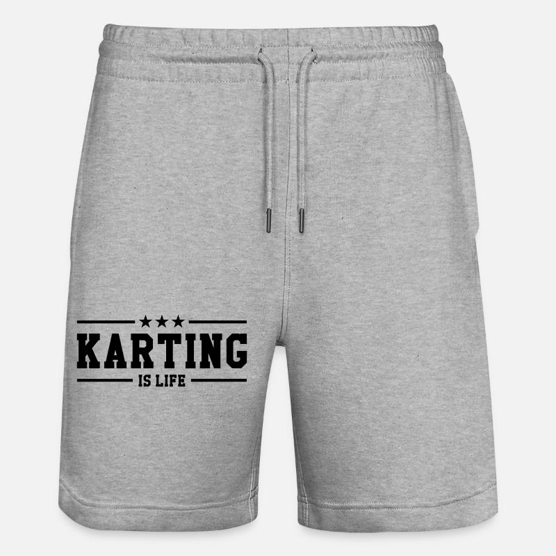 Karting is life - Stanley/Stella Unisex Bio Joggingshorts Trainer  - Grau meliert