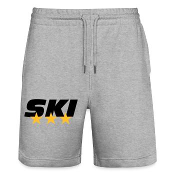ski - Short de jogging bio TRAINER Stanley/Stella unisexe - gris chiné - Devant - Nik (191cm) & Marisol (170cm)