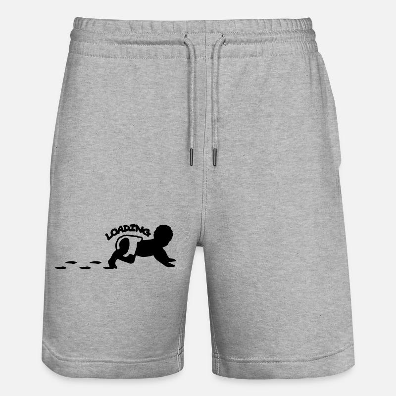 Baby Is Loading Logo Design - Short de jogging bio TRAINER Stanley/Stella unisexe - gris chiné