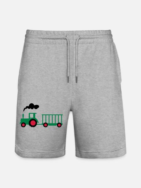 tractor - Stanley/Stella Trainer Unisex Organic Jogging Shorts - heather grey