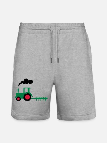 tractor - Stanley/Stella Trainer Unisex Organic Jogging Shorts - heather grey