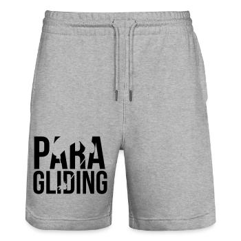 paragliding - Stanley/Stella Trainer Unisex Organic Jogging Shorts - heather grey - Front - Nik (191cm) & Marisol (170cm)