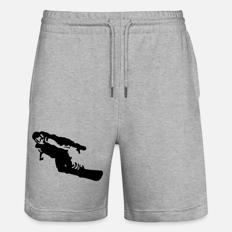 snowboarder - Short de jogging bio TRAINER Stanley/Stella unisexe - gris chiné