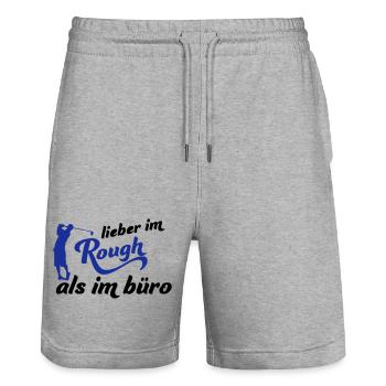 golf - Stanley/Stella Unisex Bio Joggingshorts Trainer  - Grau meliert - Vorne - Nik (191cm) & Marisol (170cm)