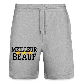 Meilleur Beauf - Short de jogging bio TRAINER Stanley/Stella unisexe - gris chiné - Devant - Nik (191cm) & Marisol (170cm)