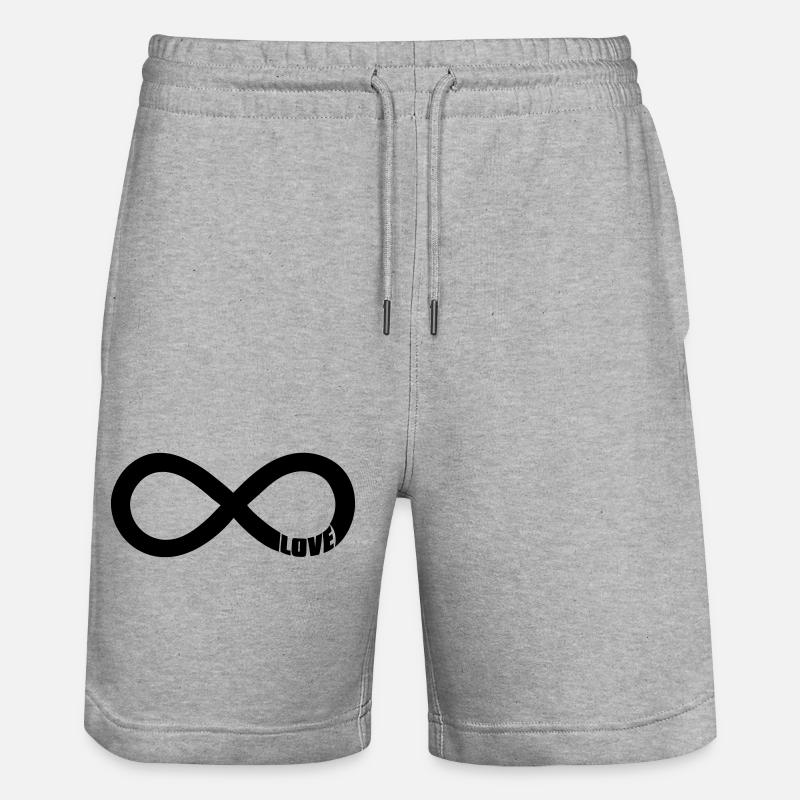 infinite love - amour infini - Short de jogging bio TRAINER Stanley/Stella unisexe - gris chiné