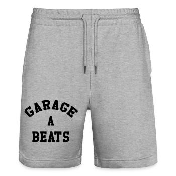 Garage A Beats - Short de jogging bio TRAINER Stanley/Stella unisexe - gris chiné - Devant - Nik (191cm) & Marisol (170cm)