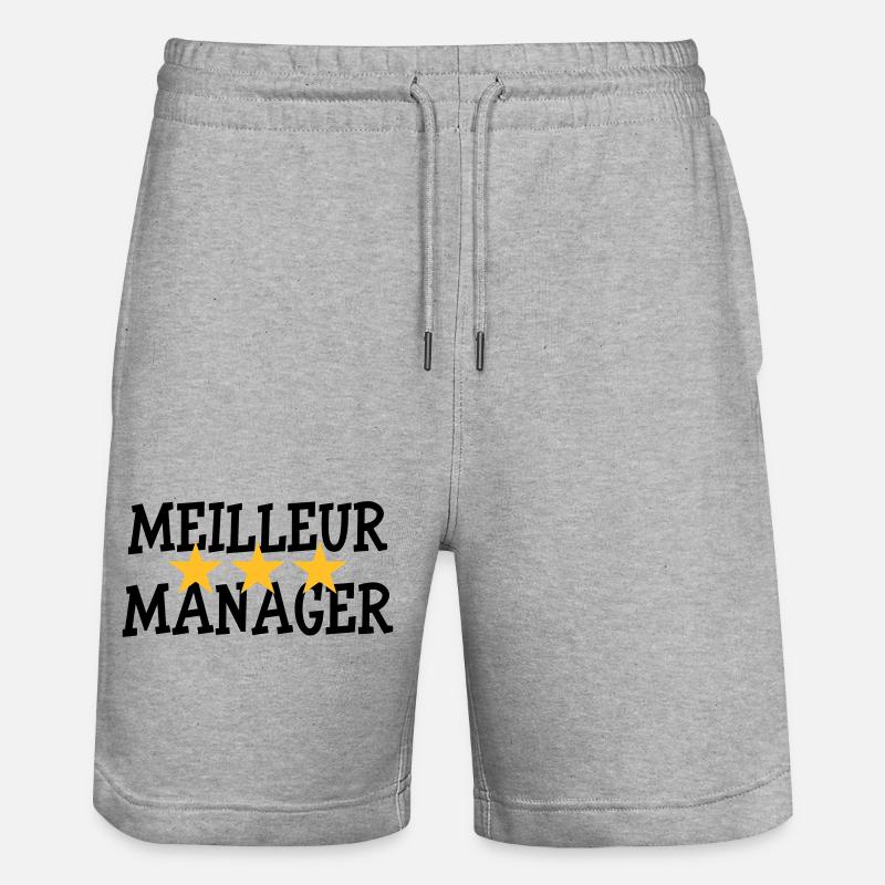 Meilleur Manager - Short de jogging bio TRAINER Stanley/Stella unisexe - gris chiné