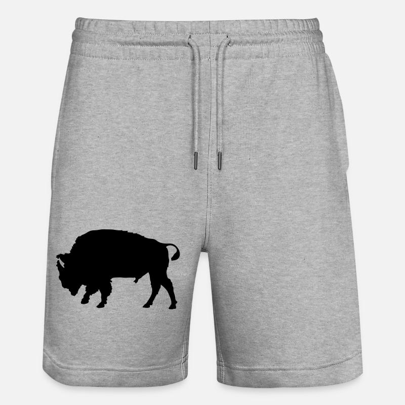 Bison - Stanley/Stella Unisex Bio Joggingshorts Trainer  - Grau meliert