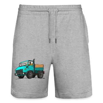 I Mog di 2 - Stanley/Stella Unisex Bio Joggingshorts Trainer  - Grau meliert - Vorne - Nik (191cm) & Marisol (170cm)
