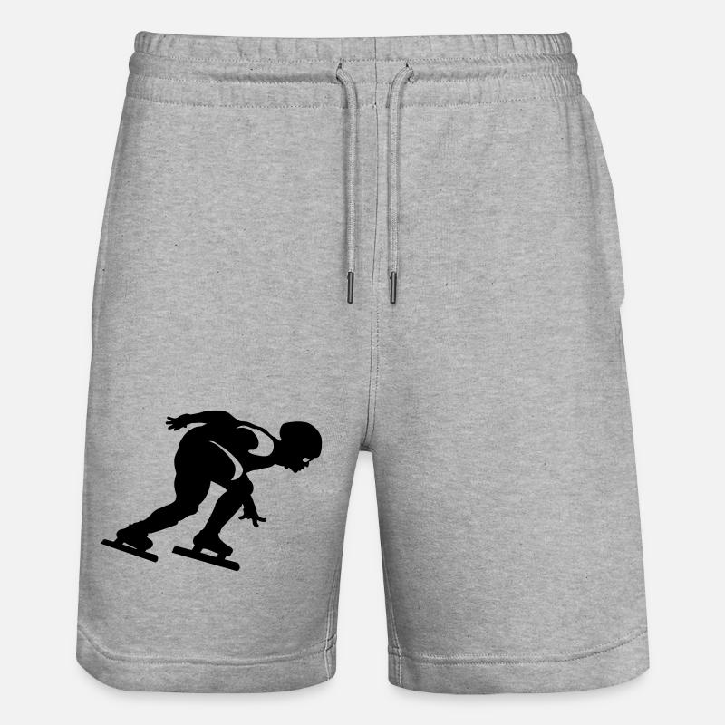 Shorttrack - Stanley/Stella Unisex Bio Joggingshorts Trainer  - Grau meliert