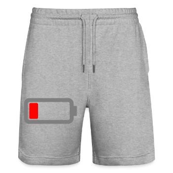 Batterie leer - Stanley/Stella Unisex Bio Joggingshorts Trainer  - Grau meliert - Vorne - Nik (191cm) & Marisol (170cm)