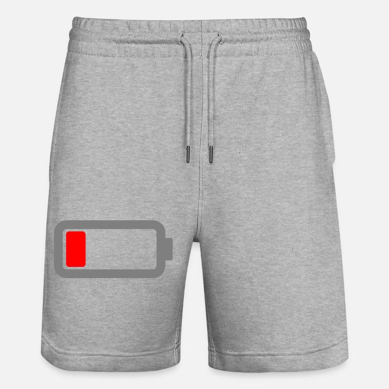 La batterie est vide - Short de jogging bio TRAINER Stanley/Stella unisexe - gris chiné