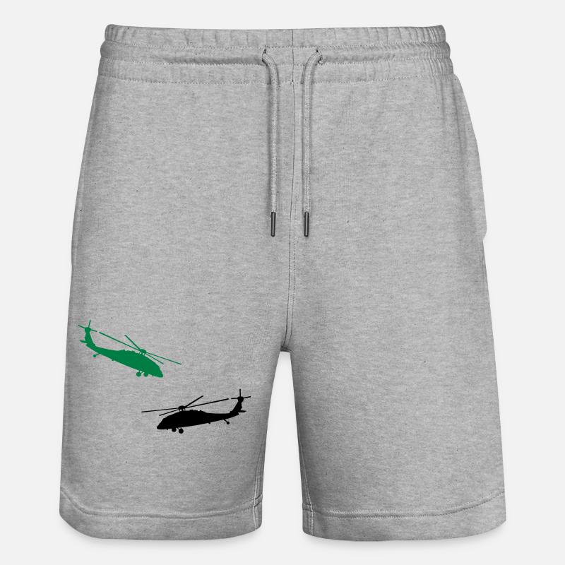 hélicoptère - Short de jogging bio TRAINER Stanley/Stella unisexe - gris chiné