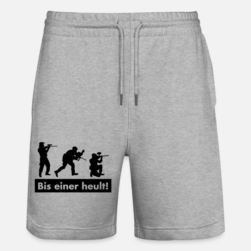paintball - Stanley/Stella Unisex Bio Joggingshorts Trainer  - Grau meliert