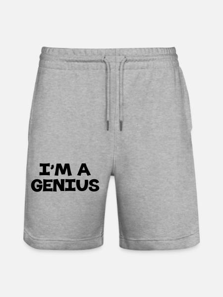 I'm a Genius - Short de jogging bio TRAINER Stanley/Stella unisexe - gris chiné