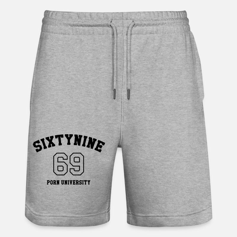 69 Porn University - Stanley/Stella Unisex Bio Joggingshorts Trainer  - Grau meliert