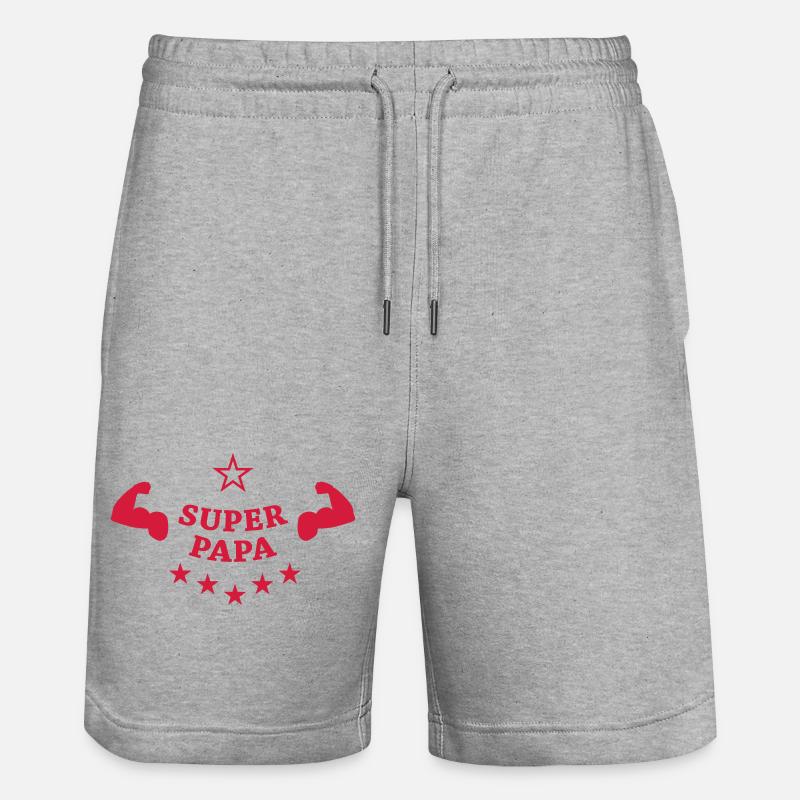 Super Papa ! - Short de jogging bio TRAINER Stanley/Stella unisexe - gris chiné