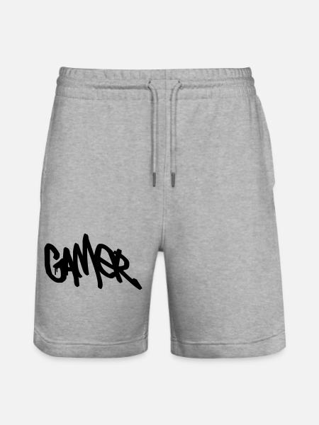 Gamer - Stanley/Stella Trainer Unisex Organic Jogging Shorts - heather grey