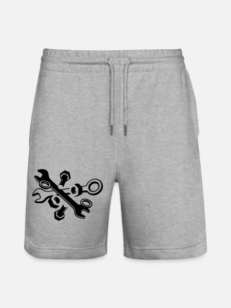 Screws, nuts and wrench - Stanley/Stella Trainer Unisex Organic Jogging Shorts - heather grey