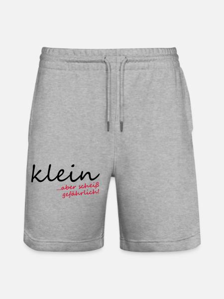 Klein aber scheiß gefährlich! - Stanley/Stella Unisex Bio Joggingshorts Trainer - Grau meliert