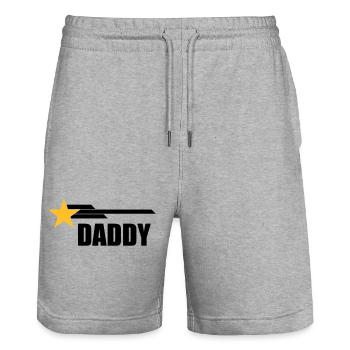 Daddy - Stanley/Stella Trainer Unisex Organic Jogging Shorts - heather grey - Front - Nik (191cm) & Marisol (170cm)