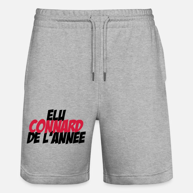 Elu Connard de l'année ! - Short de jogging bio TRAINER Stanley/Stella unisexe - gris chiné
