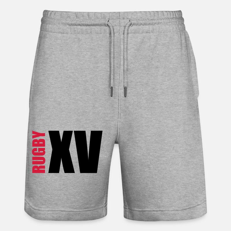 Rugby - Stanley/Stella Unisex Bio Joggingshorts Trainer  - Grau meliert
