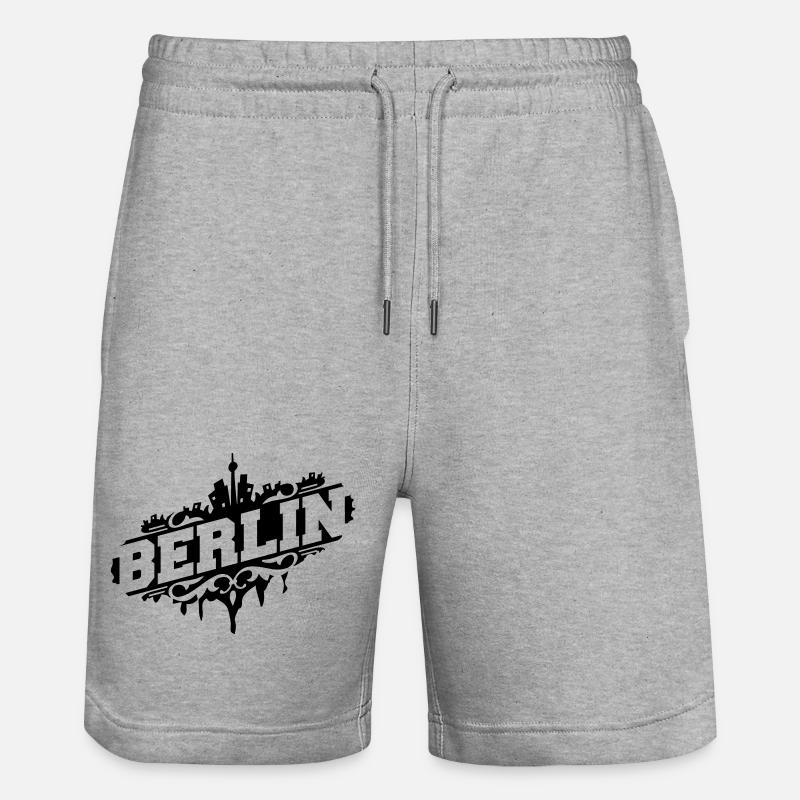 Berlin - pour Berlin berlinois - Short de jogging bio TRAINER Stanley/Stella unisexe - gris chiné