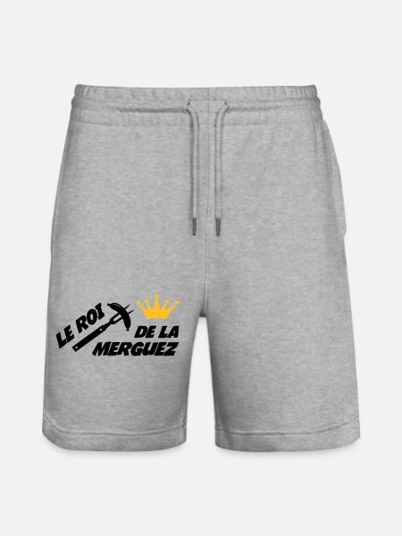 Le Roi de la Merguez ! - Short de jogging bio TRAINER Stanley/Stella unisexe - gris chiné