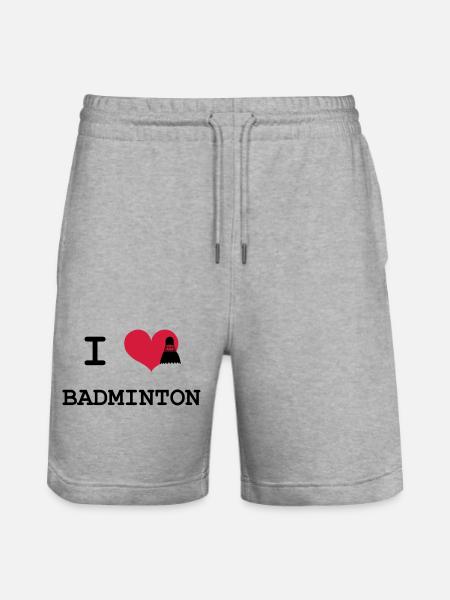 Badminton - Short de jogging bio TRAINER Stanley/Stella unisexe - gris chiné