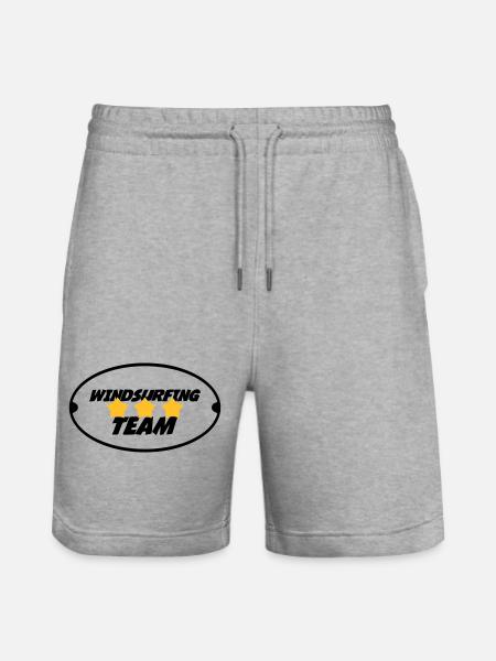Windsurfing / Windsurfen / Planche à voile - Stanley/Stella Trainer Unisex Organic Jogging Shorts - heather grey