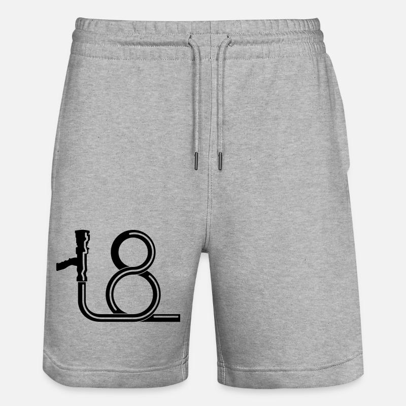 lance_18_b1 - Short de jogging bio TRAINER Stanley/Stella unisexe - gris chiné