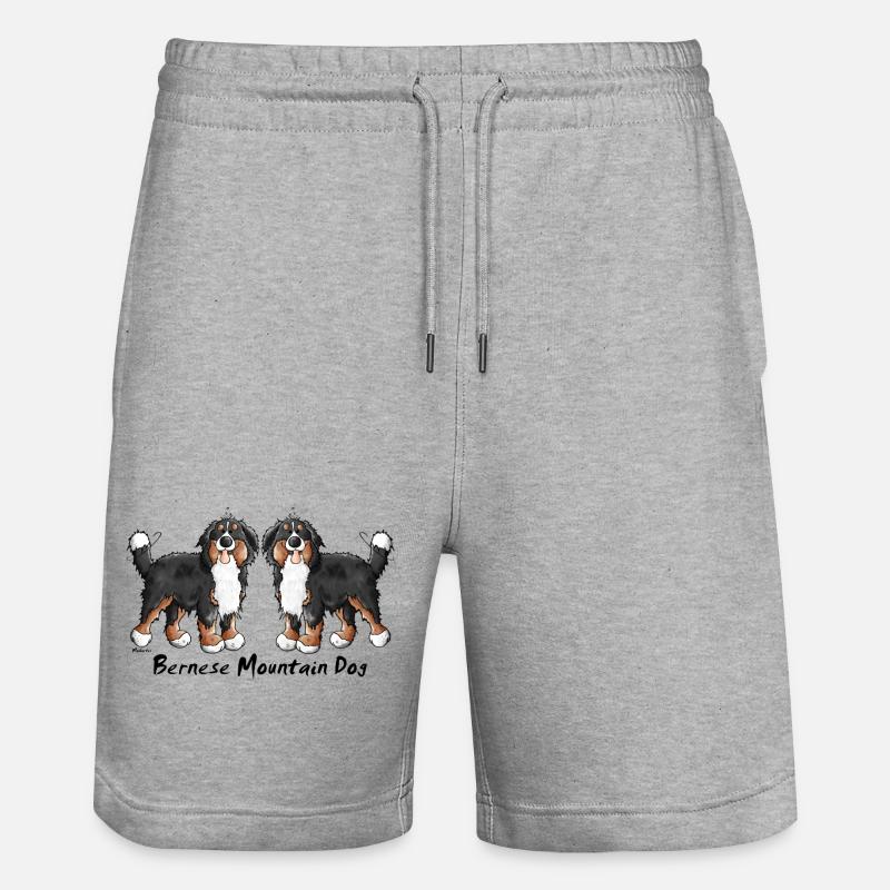 Drôle Bouvier Bernois - Chien - Chiens - Short de jogging bio TRAINER Stanley/Stella unisexe - gris chiné