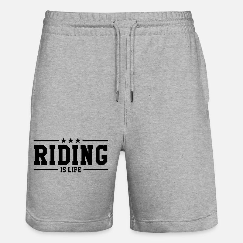 Riding is life - Short de jogging bio TRAINER Stanley/Stella unisexe - gris chiné