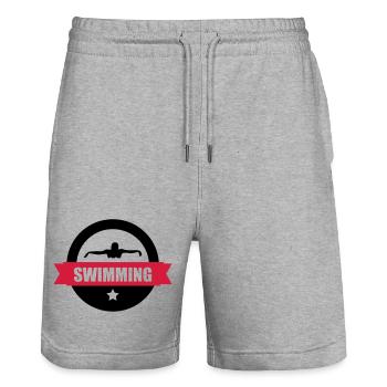 Swimming - Stanley/Stella Unisex Bio Joggingshorts Trainer  - Grau meliert - Vorne - Nik (191cm) & Marisol (170cm)