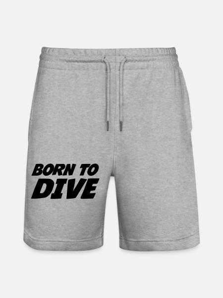 Born to dive - Stanley/Stella Unisex Bio Joggingshorts Trainer  - Grau meliert