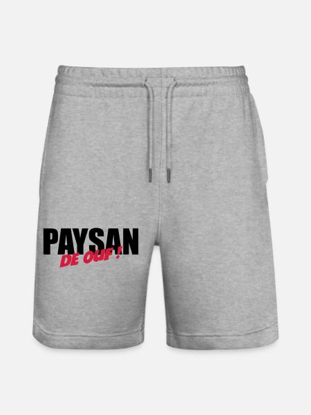 Paysan de ouf ! - Short de jogging bio TRAINER Stanley/Stella unisexe - gris chiné