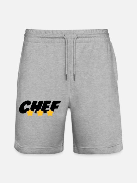 Chef cooking - Short de jogging bio TRAINER Stanley/Stella unisexe - gris chiné