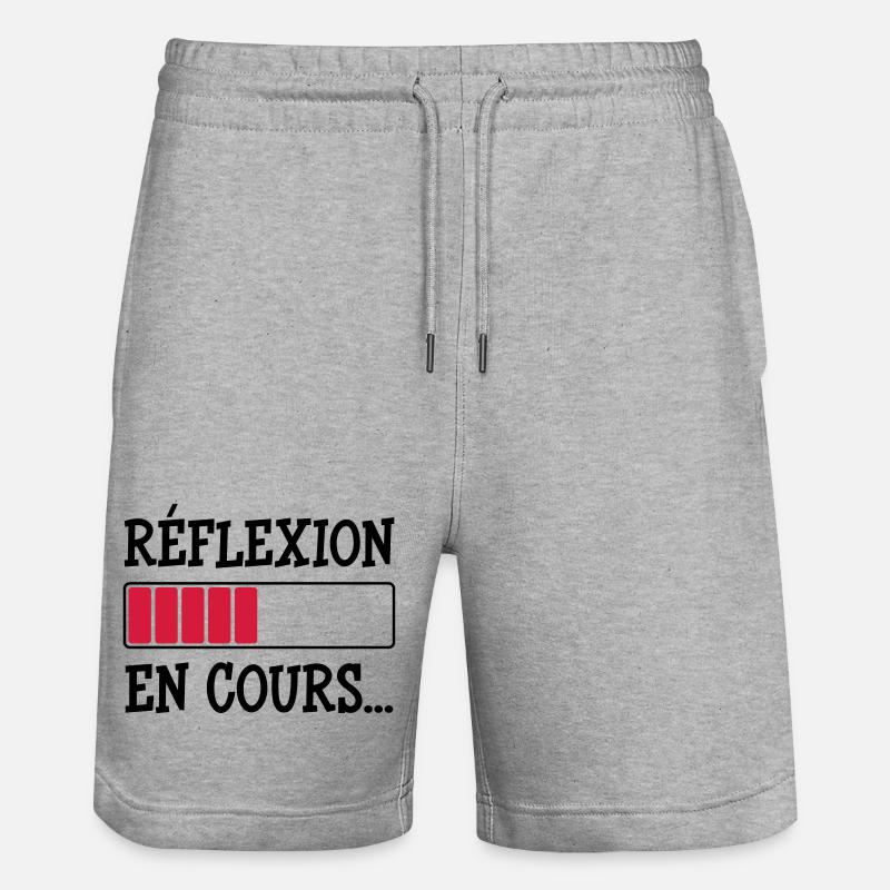 Réflexion en cours... - Short de jogging bio TRAINER Stanley/Stella unisexe - gris chiné