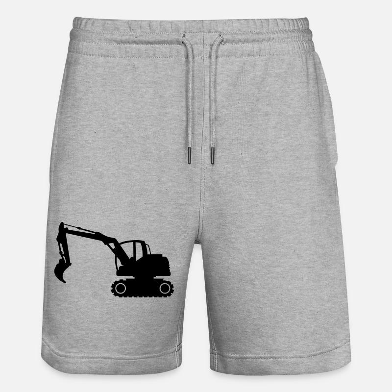 pelleteuse - Short de jogging bio TRAINER Stanley/Stella unisexe - gris chiné