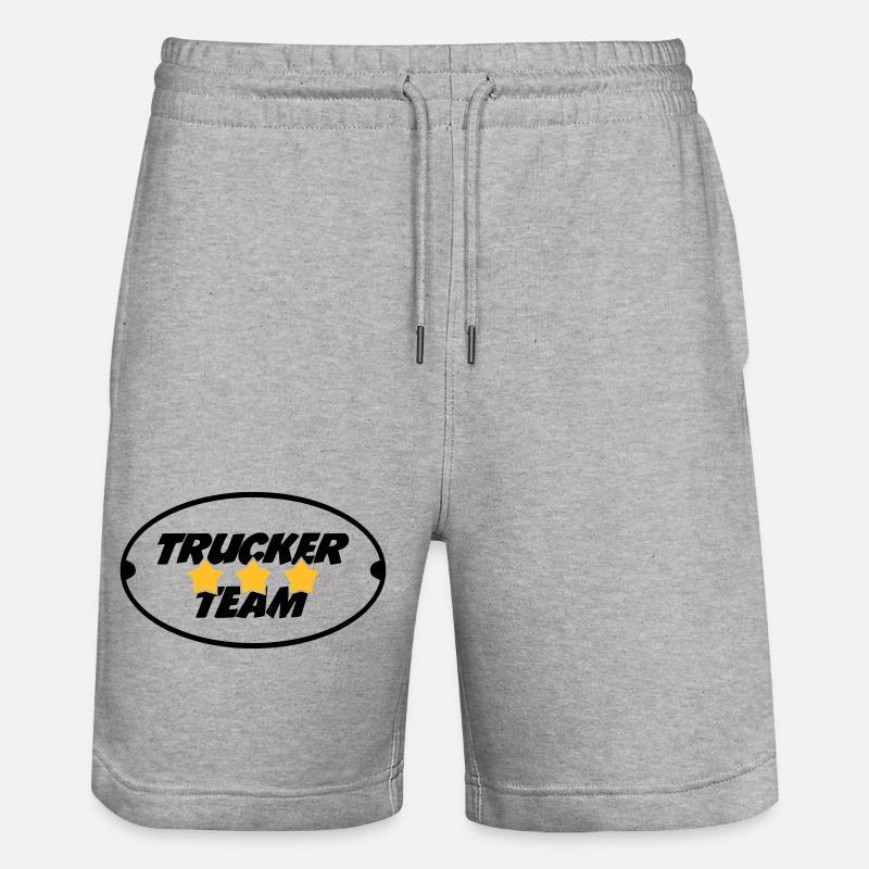 Trucker Team - Stanley/Stella Unisex Bio Joggingshorts Trainer  - Grau meliert