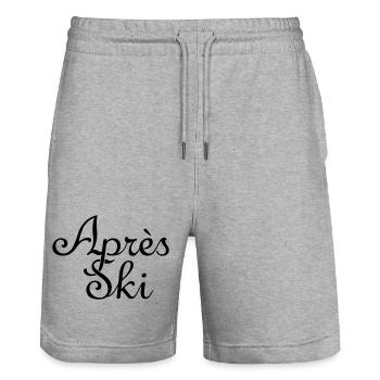 Sports d’hiver Après-ski - Short de jogging bio TRAINER Stanley/Stella unisexe - gris chiné - Devant - Nik (191cm) & Marisol (170cm)