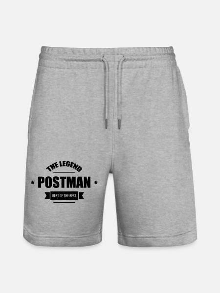 Postman - Stanley/Stella Unisex Bio Joggingshorts Trainer  - Grau meliert