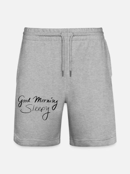 Good Morning Sleepy - Stanley/Stella Trainer Unisex Organic Jogging Shorts - heather grey