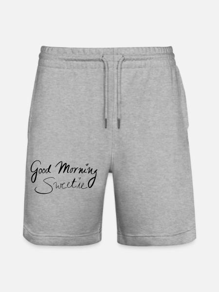 Good morning sweetie - Stanley/Stella Trainer Unisex Organic Jogging Shorts - heather grey