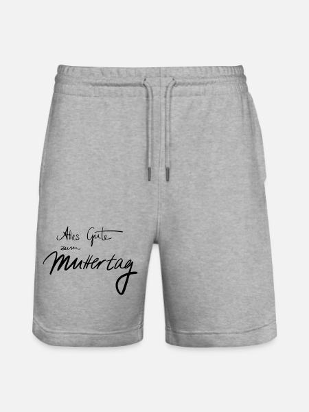 Happy Mothers's Day - Stanley/Stella Trainer Unisex Organic Jogging Shorts - heather grey